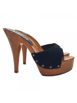 Kiara Shoes ZOCCOLI IN CAMOSCIO ... Nero New