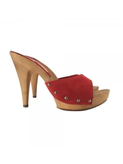 Kiara Shoes ZOCCOLI IN CAMOSCIO ... Rosso Sale