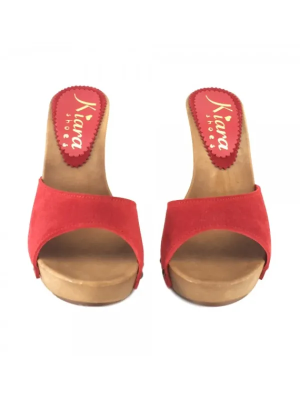 Kiara Shoes ZOCCOLI IN CAMOSCIO ... Rosso Sale