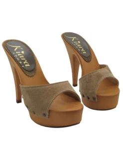 Kiara Shoes ZOCCOLI IN CAMOSCIO E... Taupe Sale