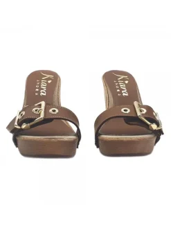 Kiara Shoes ZOCCOLI IN TACCO 10 CM Cuoio