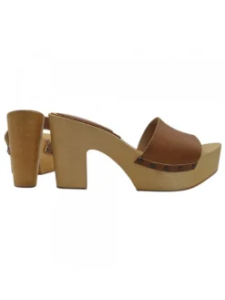 Kiara Shoes ZOCCOLI IN LEGNO & TOMAIA... Marrone Discount