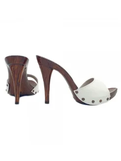 Kiara Shoes ZOCCOLI IN PELLE BIANCA... BIANCO Online