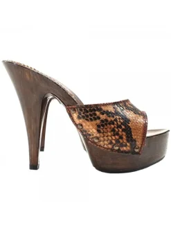 Kiara Shoes ZOCCOLI IN PELLE PITONATA... Beige Online