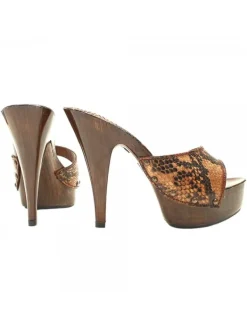 Kiara Shoes ZOCCOLI IN PELLE PITONATA... Beige Online