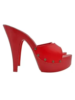 Kiara Shoes ZOCCOLI IN PELLE ROSSI CON... Rosso Outlet
