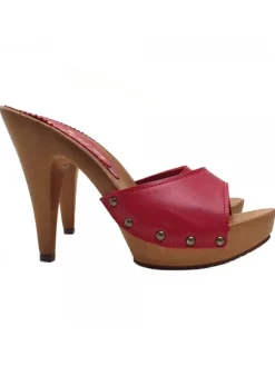 Kiara Shoes ZOCCOLI IN PELLE CON... Rosso
