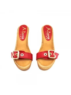 Kiara Shoes ZOCCOLI IN TACCO 10 CM Rosso New