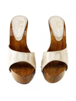 Kiara Shoes ZOCCOLI IN VERNICE ... Beige Outlet