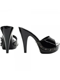 Kiara Shoes ZOCCOLI IN VERNICE NERA CON... Nero Online