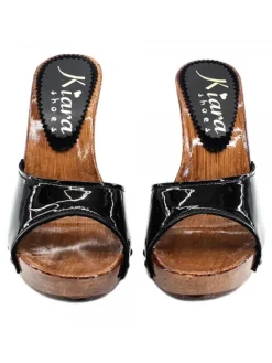 Kiara Shoes ZOCCOLI IN VERNICE NERA SEXY Nero Online