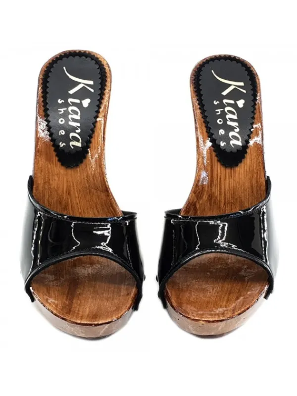 Kiara Shoes ZOCCOLI IN VERNICE NERA SEXY Nero Online