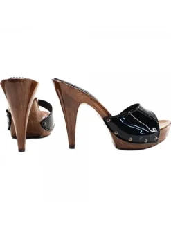 Kiara Shoes ZOCCOLI IN VERNICE NERA SEXY Nero Online