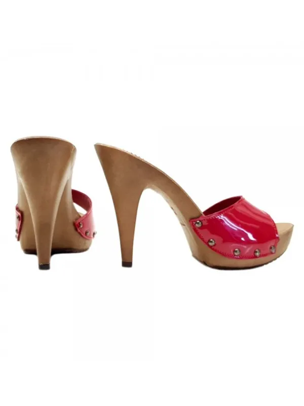 Kiara Shoes ZOCCOLI IN VERNICE ROSSA... Rosso Sale