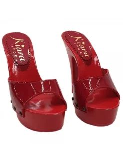Kiara Shoes ZOCCOLI IN VERNICE ROSSA Rosso Clearance