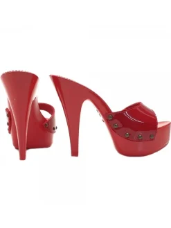 Kiara Shoes ZOCCOLI IN VERNICE ROSSA Rosso Clearance
