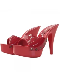 Kiara Shoes ZOCCOLI IN VERNICE ROSSA Rosso Clearance