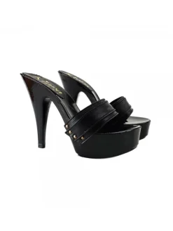 Kiara Shoes ZOCCOLI LACCATI NERI IN... Nero Hot