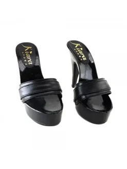 Kiara Shoes ZOCCOLI LACCATI NERI IN... Nero Hot