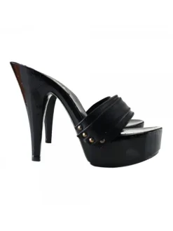 Kiara Shoes ZOCCOLI LACCATI NERI IN... Nero Hot