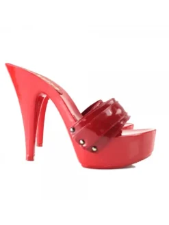 Kiara Shoes ZOCCOLI LACCATI ROSSI TACCO 13 Rosso Outlet