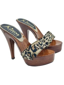 Kiara Shoes ZOCCOLI LEOPARDATI TACCO 13... Online
