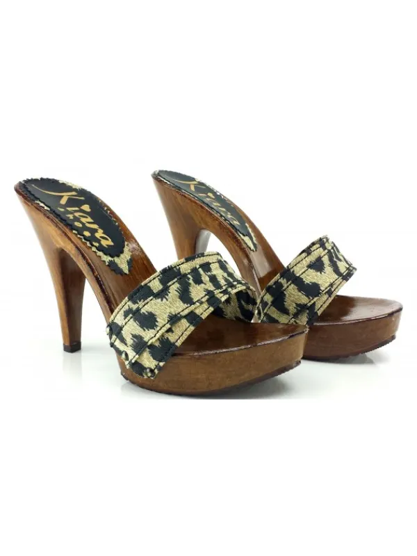 Kiara Shoes ZOCCOLI LEOPARDATI TACCO 11 Hot