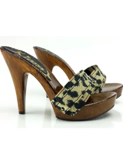 Kiara Shoes ZOCCOLI LEOPARDATI TACCO 11 Hot