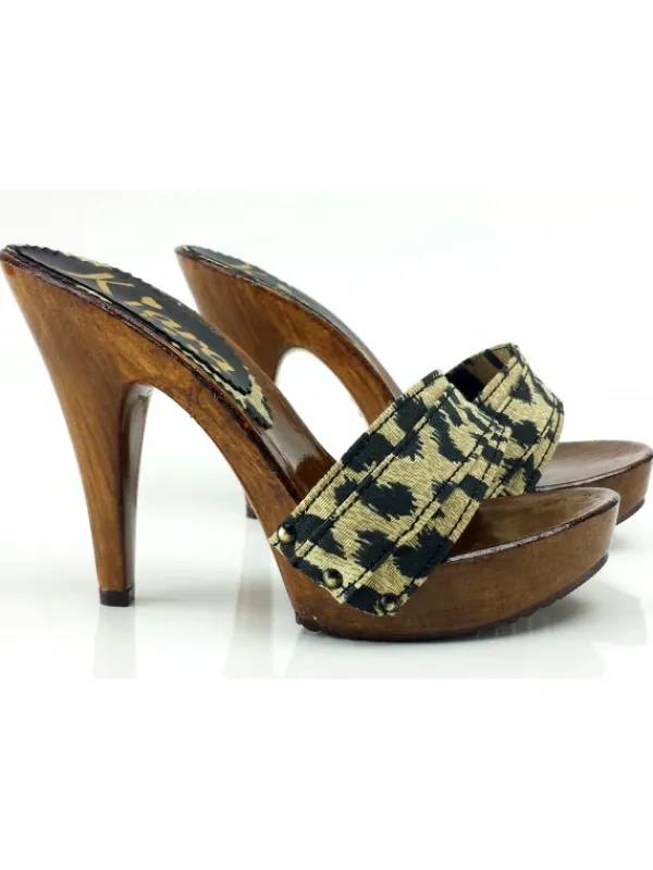 Kiara Shoes ZOCCOLI LEOPARDATI TACCO 11 Hot