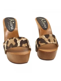 Kiara Shoes ZOCCOLI LEOPARDATI TACCO 13 CM New