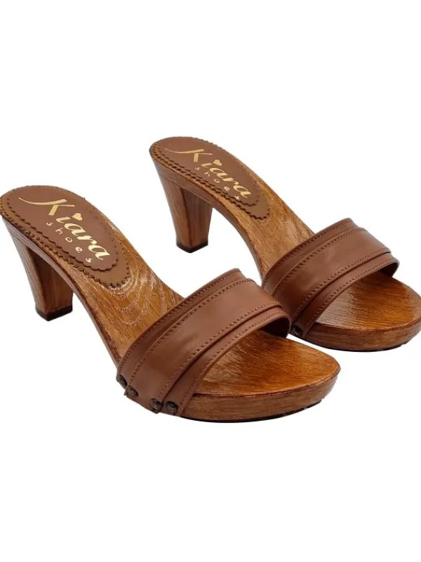 Kiara Shoes ZOCCOLI MARRONI COMODI IN... Marrone Sale