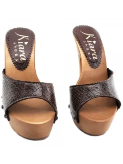 Kiara Shoes ZOCCOLI MARRONI IN PELLE... Marrone Outlet