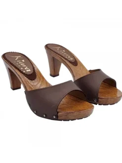 Kiara Shoes ZOCCOLI MARRONI IN PELLE... Marrone