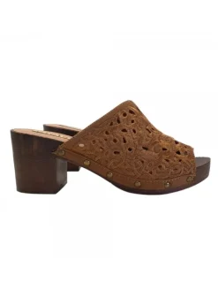 Kiara Shoes ZOCCOLI MARRONI IN PIZZO... Marrone