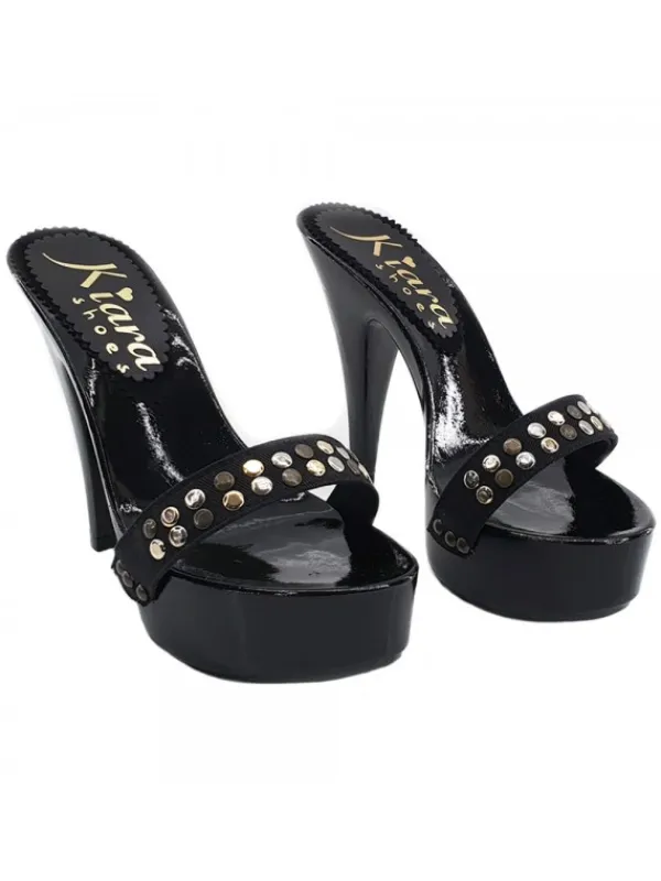 Kiara Shoes ZOCCOLI NERI... Nero Outlet