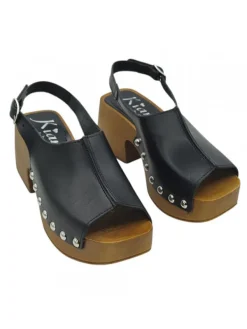 Kiara Shoes ZOCCOLI NERI CON CINTURINO... Nero