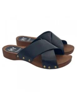 Kiara Shoes ZOCCOLI NERI CON FASCE... Nero Hot