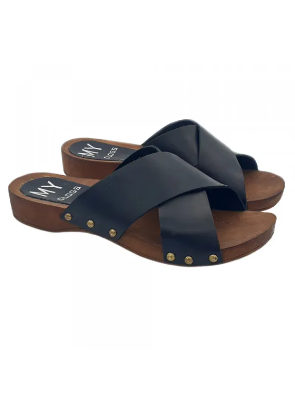 Kiara Shoes ZOCCOLI NERI CON FASCE... Nero Hot