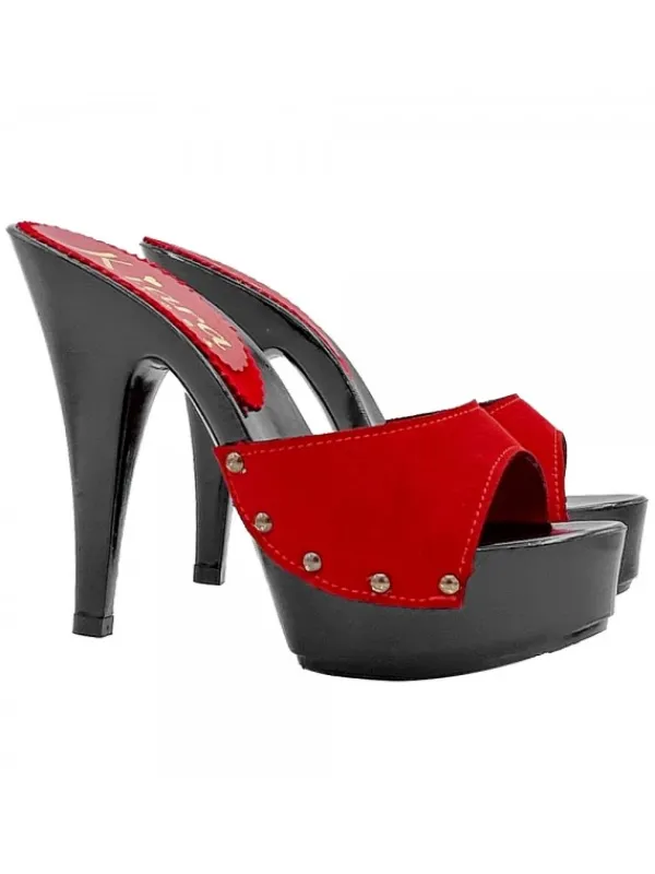 Kiara Shoes ZOCCOLI NERI CON FASCIA IN... Rosso Best