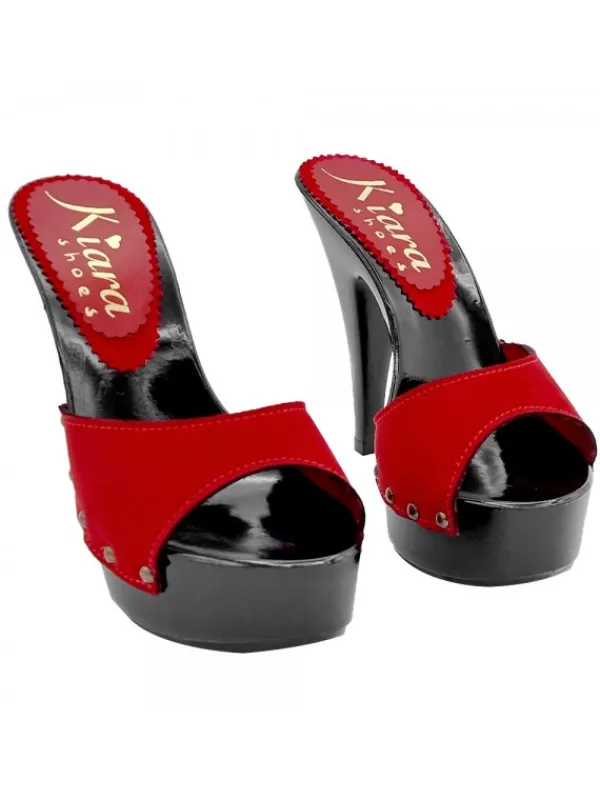 Kiara Shoes ZOCCOLI NERI CON FASCIA IN... Rosso Best