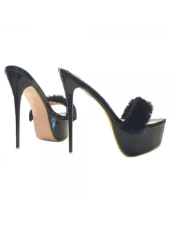 Kiara Shoes ZOCCOLI NERI CON PELLICCIA... Nero Clearance