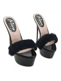 Kiara Shoes ZOCCOLI NERI CON PELLICCIA... Nero Clearance