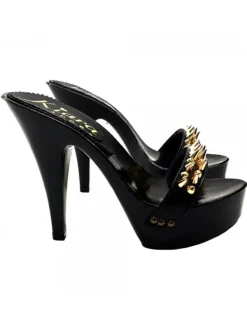 Kiara Shoes ZOCCOLI NERI CON PUNTE Outlet
