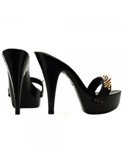 Kiara Shoes ZOCCOLI NERI CON PUNTE Outlet