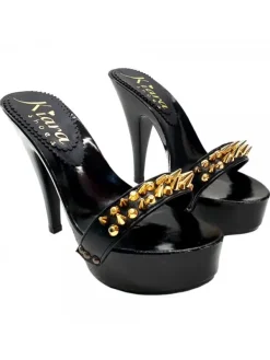 Kiara Shoes ZOCCOLI NERI CON PUNTE Outlet