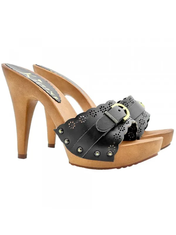Kiara Shoes ZOCCOLI NERI FASCIA... Nero Sale