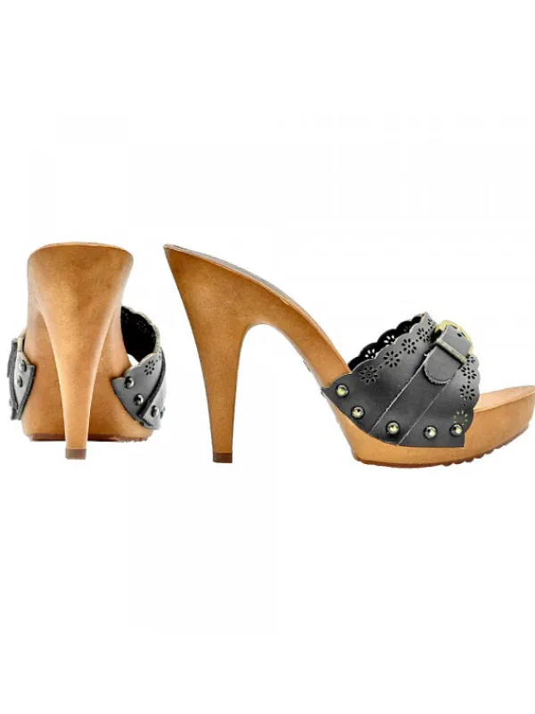 Kiara Shoes ZOCCOLI NERI FASCIA... Nero Sale