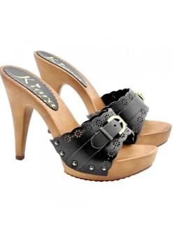Kiara Shoes ZOCCOLI NERI FASCIA... Nero Sale