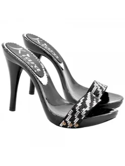Kiara Shoes ZOCCOLI NERI FASCIA STRASS... Nero Online