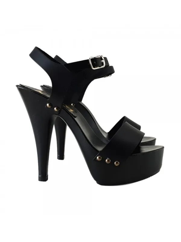 Kiara Shoes ZOCCOLI NERI IN PELLE Nero Sale
